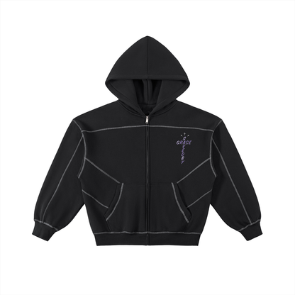 hoodie,zip-up,savedbygrace,afterhoursdepartment,streetwear,faith