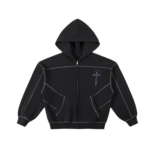 hoodie,zip-up,savedbygrace,afterhoursdepartment,streetwear,faith